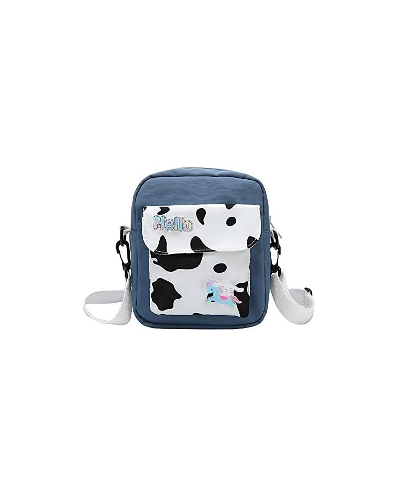 Kawaii Bag Cute Cow Bag Kawaii Cow Canvas Bag Shopping Japanese Forest Bag Pink(黑色) Blue $10.00 Shoulder Bags