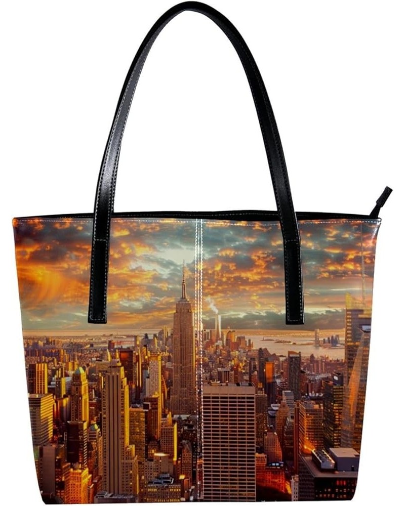 Tote Bags, Vegan Leather Large Tote Bag, Tote Bag with Zipper, Nebula Universe, Womens Tote Bags for Work Pattern 6811 $24.07...