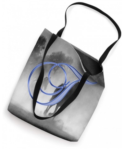 T Blue Horse Herd Animal Equine Initial Monogram Letter Name Tote Bag $12.89 Totes