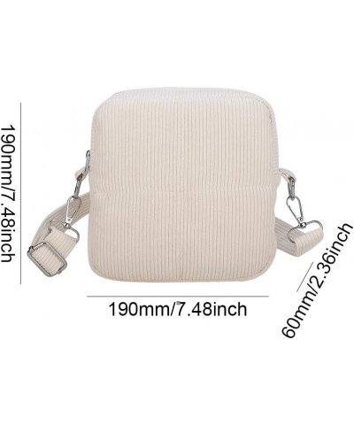 Women Messenger Bag Fashion Crossbody Sling Bag Versatile Small Square Bag Quilted Shoulder Bag Shopper Tote Purse White $7.5...