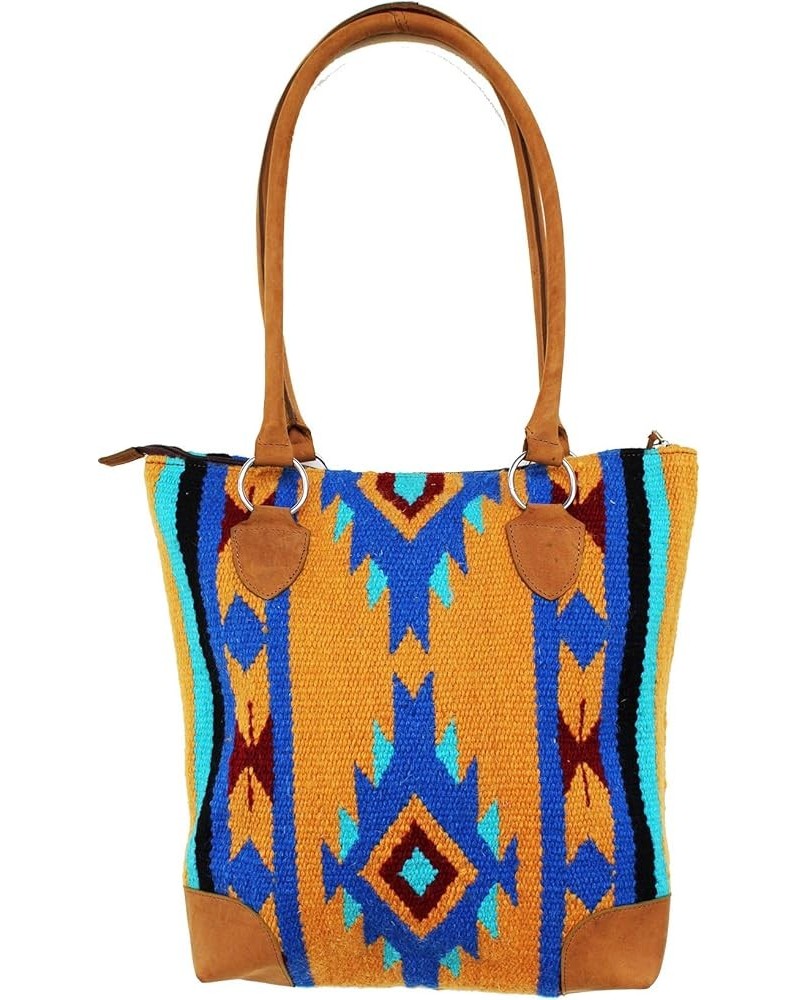 Women's Western Handwoven Wool Rodeo Cowgirl Handbag Shoulder Purse Tote 10305 Leather Strap $33.14 Shoulder Bags