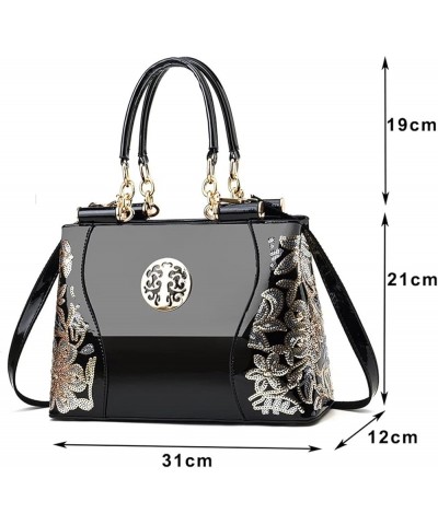 Women's Handbags Capacity Women Handbag Party Business Messenger Bags Black Evening Bag Ladies Shoulder Bag Burgundy $29.43 E...