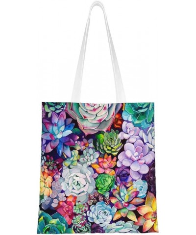 Lake Guitar Reflection Print Portable Storage Bag, Work, School, Shopping,Shoulder Bag,Customizable Colorful Succulent $19.03...