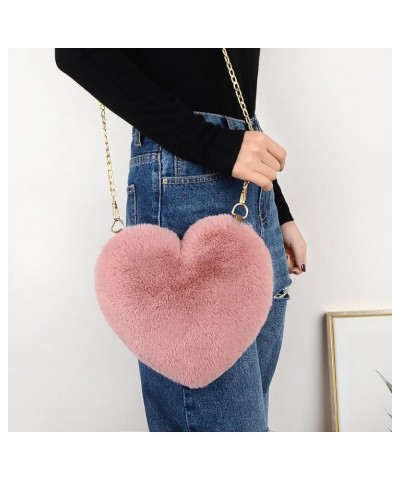 Lovely Heart Shaped Plush Handbag for Women Cute Heart Bag with Soft Faux Fur Adorable Fashion Accessory Deep Grey $9.89 Wris...