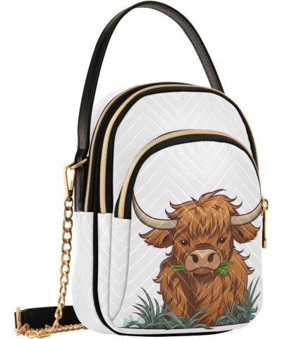 Kawaii Highland Cow Grass Small Crossbody Bags for Women Cell Phone Shoulder Purse Handbags Wallet 21216486 $14.57 Crossbody ...