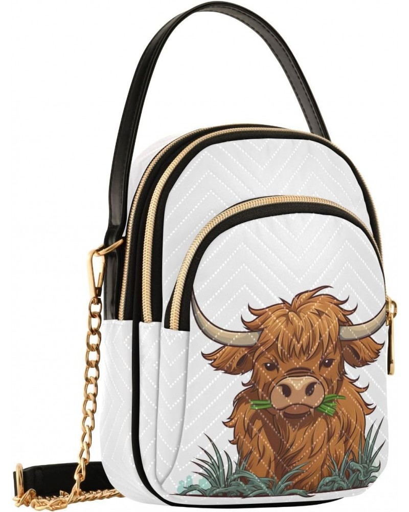 Kawaii Highland Cow Grass Small Crossbody Bags for Women Cell Phone Shoulder Purse Handbags Wallet 21216486 $14.57 Crossbody ...