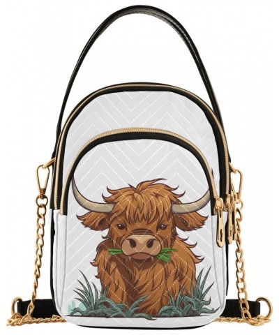 Kawaii Highland Cow Grass Small Crossbody Bags for Women Cell Phone Shoulder Purse Handbags Wallet 21216486 $14.57 Crossbody ...