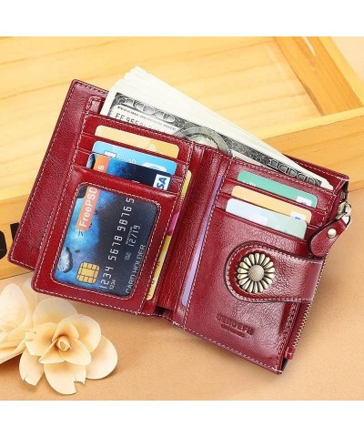 Coin Purse Women's Leather Wallet Mini Portable Card Holder Large Capacity Bifoldcoins Pocket Storage for Coins Card Purses V...