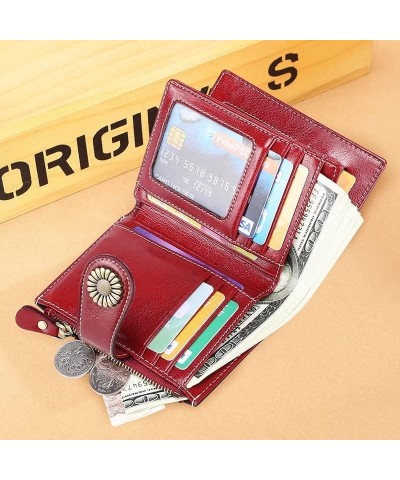 Coin Purse Women's Leather Wallet Mini Portable Card Holder Large Capacity Bifoldcoins Pocket Storage for Coins Card Purses V...