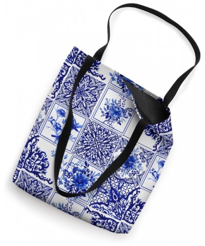 Chinoiserie,birds,blue,flowers,peonies,vintage,mosaic art Tote Bag $14.84 Totes