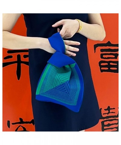 Wrist Handbag for Women Wristlet Handbag Sleeve Knot Pouch Portable Purse Tote Gift Bag Greenblue $8.40 Wristlets