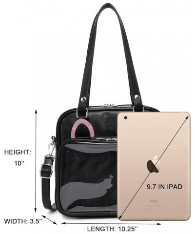 Ita Bag Multi-Purpose Backpack Crossbody Purse Kawaii Pin Display Bag with Insert for Anime Pins Display 16-black $16.40 Back...