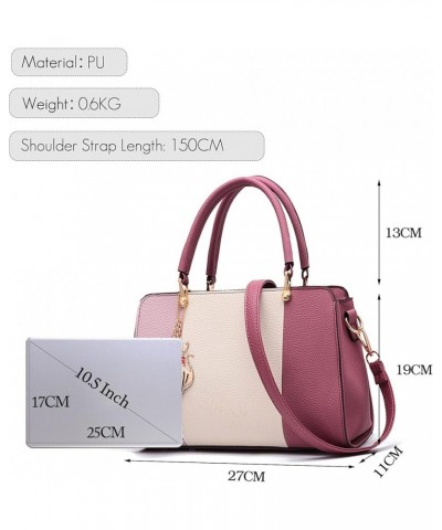 Elegant Handbags with Pendant Women Purse Shoulder Top Handle Bags Pink $22.53 Shoulder Bags