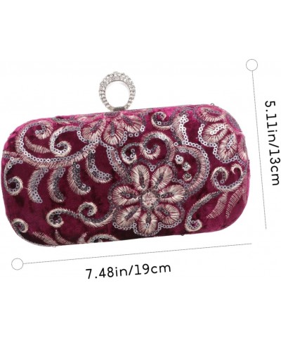 3 Pcs Embroidered Evening Bag Diamond Purses for Women Shoulder Bag Woman Wallet Womens Clutch Embroidered Shoulder Bag Party...