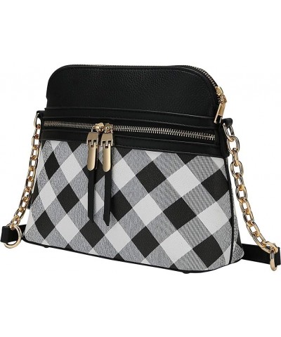 Suki Checkered Crossbody (Black) $19.67 Crossbody Bags