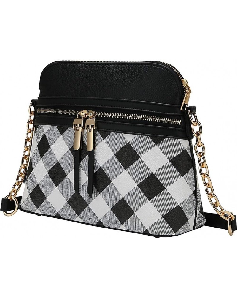 Suki Checkered Crossbody (Black) $19.67 Crossbody Bags