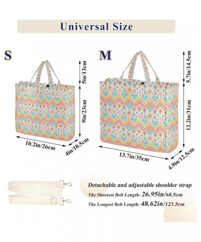 Women's Tote Handbags Tote Shoulder Bag Colorful Bohemia 3 Big Capacity Handbag for College Work Travel Business,S $16.22 Totes