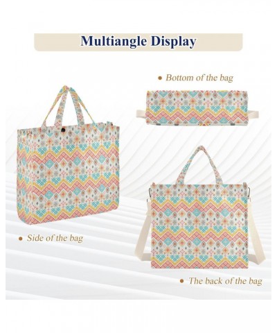 Women's Tote Handbags Tote Shoulder Bag Colorful Bohemia 3 Big Capacity Handbag for College Work Travel Business,S $16.22 Totes