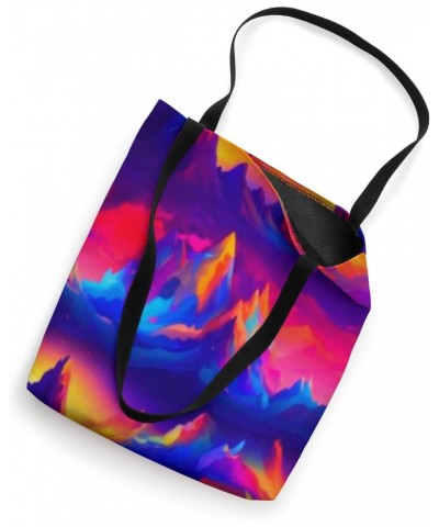 Vaporwave Mountains Landscape Design Tote Bag $15.33 Totes