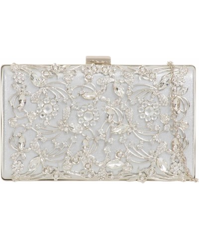 Womens Classic Gemstones Clutch Bag Silver $36.50 Clutches