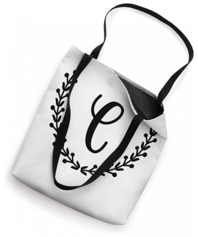 Monogram C with laurel branches Personalized Initial Tote Bag $10.57 Totes