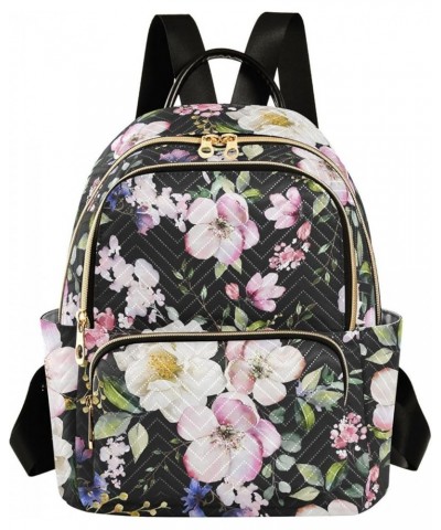 Cherry Blossom Rose Flower Floral Mini Backpack Purse for Women Travel Bag Fashion Daypack Back Pack Shoulder Bag Multicolor ...