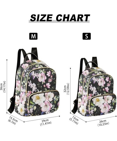 Cherry Blossom Rose Flower Floral Mini Backpack Purse for Women Travel Bag Fashion Daypack Back Pack Shoulder Bag Multicolor ...