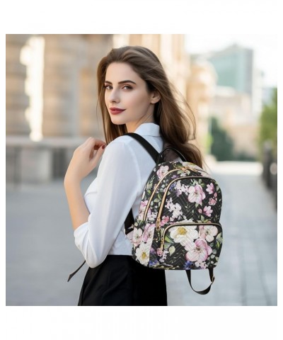 Cherry Blossom Rose Flower Floral Mini Backpack Purse for Women Travel Bag Fashion Daypack Back Pack Shoulder Bag Multicolor ...