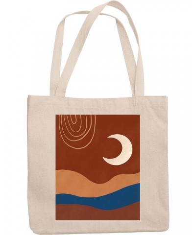 Aesthetic Minimalism Boho Moon Art Merch Gift, 12oz Canvas Tote Bag $14.57 Totes