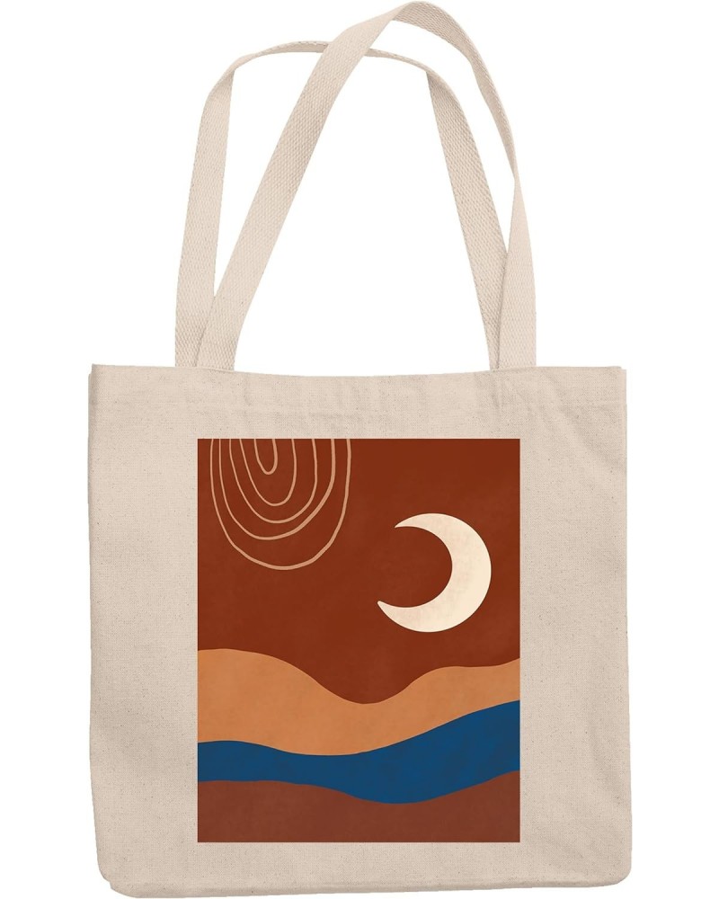 Aesthetic Minimalism Boho Moon Art Merch Gift, 12oz Canvas Tote Bag $14.57 Totes