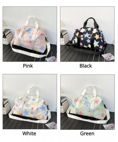 Travel Bag Gym Bag for Women Tote Bag with Zipper Workout Bag Y2K Star Grunge Shoulder Tote Purse for Teen Girls (Pink) Purpl...