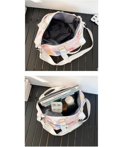 Travel Bag Gym Bag for Women Tote Bag with Zipper Workout Bag Y2K Star Grunge Shoulder Tote Purse for Teen Girls (Pink) Purpl...