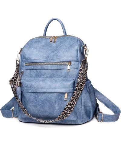 Women's PU Leather Backpack Purse Fashion Tassel Multipurpose Designer Handbag Ladies Travel Satchel Shoulder Bags Blue $39.1...