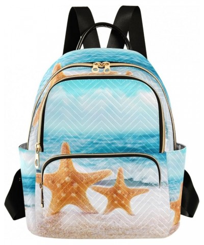 Small Backpack for Women Travel Bag Summer Beach Sand Starfish Daypack Purse Fashion Shoulder Bag Rucksack Medium B1015 $11.4...