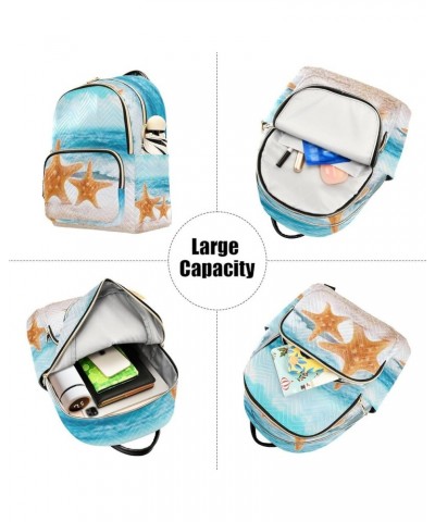 Small Backpack for Women Travel Bag Summer Beach Sand Starfish Daypack Purse Fashion Shoulder Bag Rucksack Medium B1015 $11.4...