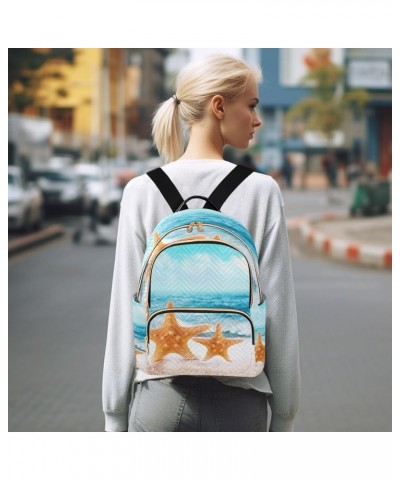 Small Backpack for Women Travel Bag Summer Beach Sand Starfish Daypack Purse Fashion Shoulder Bag Rucksack Medium B1015 $11.4...