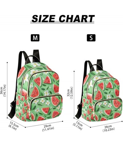 Mini Backpack Purse for Women, Plumeria Watermelon Green Travel Bag Casual Daypack Shoulder Bag Medium $14.08 Backpacks