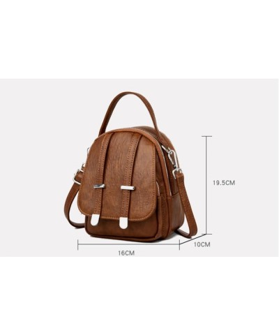 Women's bag handbag women's shoulder bag vintage crossbody bag women's Brown $29.23 Shoulder Bags