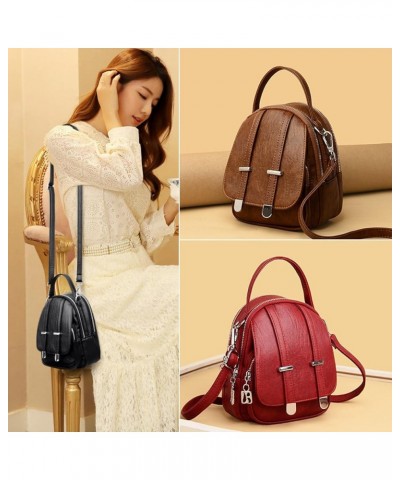 Women's bag handbag women's shoulder bag vintage crossbody bag women's Brown $29.23 Shoulder Bags