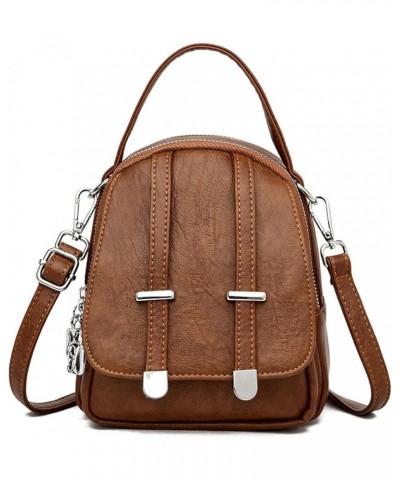 Women's bag handbag women's shoulder bag vintage crossbody bag women's Brown $29.23 Shoulder Bags