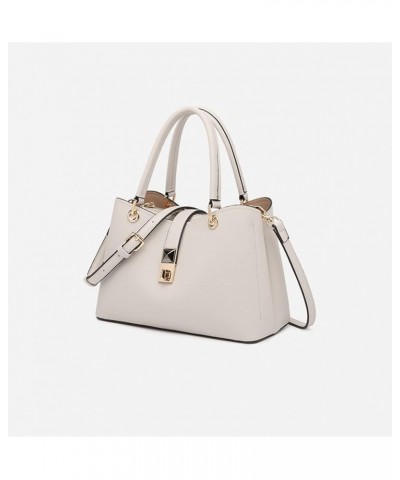 Women Top Handle Crossbody Bag Large Ladies Satchel Handbag Fashion Vegan Leather Shoulder Bag Tote Purses White $29.39 Totes