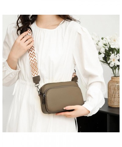 Crossboby Bag with Wide Guitar Camera Purse Shoulder Handbag Satchel Khaki $17.90 Totes