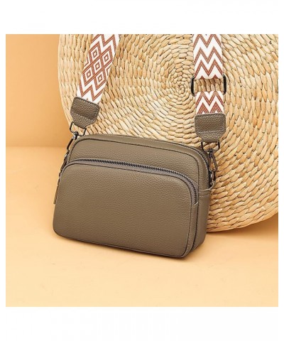 Crossboby Bag with Wide Guitar Camera Purse Shoulder Handbag Satchel Khaki $17.90 Totes