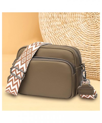 Crossboby Bag with Wide Guitar Camera Purse Shoulder Handbag Satchel Khaki $17.90 Totes