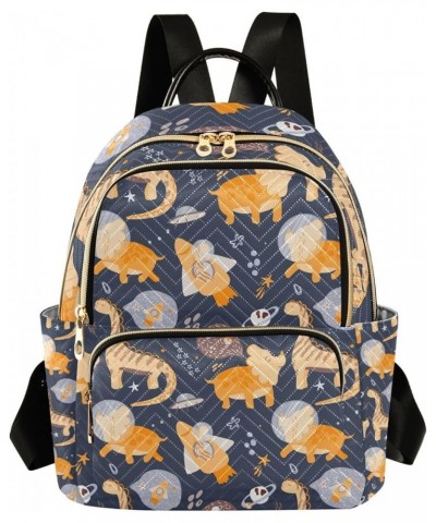 Women Backpack Yellow Cute Dino Spaceship Star Anti-Theft Travel Backpack with Luggage Belt Lightweight Handbag Lady Purse Ro...