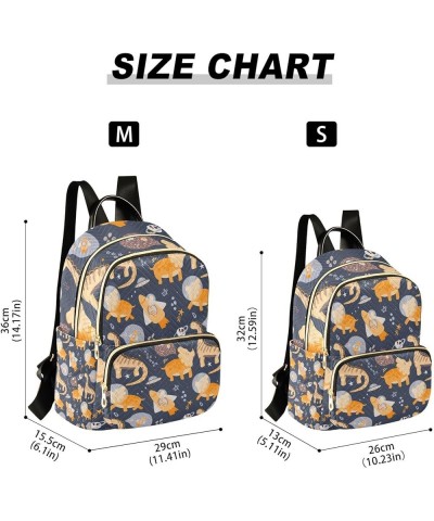 Women Backpack Yellow Cute Dino Spaceship Star Anti-Theft Travel Backpack with Luggage Belt Lightweight Handbag Lady Purse Ro...