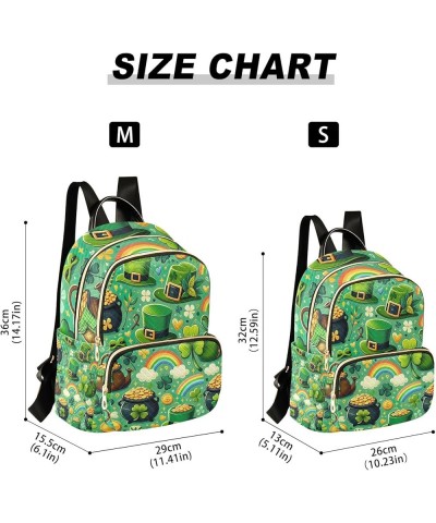 Quilted Backpacks Boho Owl on Fire Mini Backpack Purses Travel Backpack St. Patrick's Day Elemants Medium $14.69 Backpacks