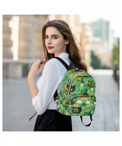 Quilted Backpacks Boho Owl on Fire Mini Backpack Purses Travel Backpack St. Patrick's Day Elemants Medium $14.69 Backpacks