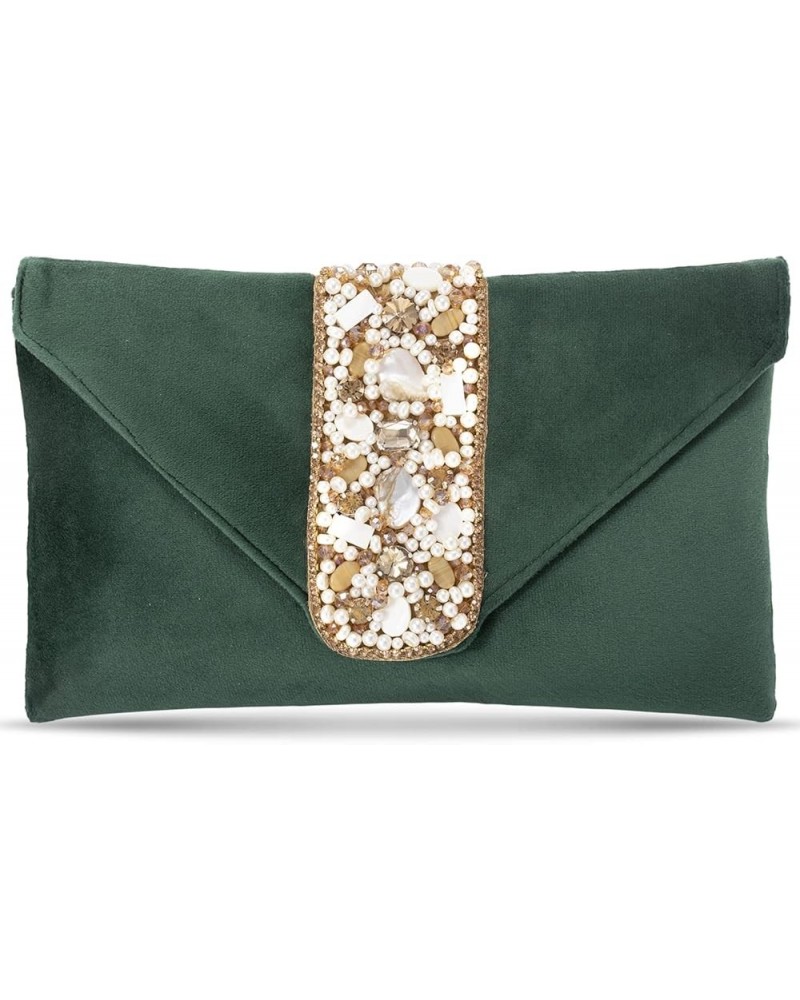 Indian Potli Bags For Women Evening Bag Clutch Ethnic Bride Purse Green 1 $31.20 Evening Bags