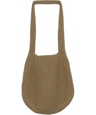 Hobo Knit Crochet Tote Bag for Women Handmade Woven Aesthetic Women's Cute Casual High Capacity Shoulder Handbags Khaki $9.66...